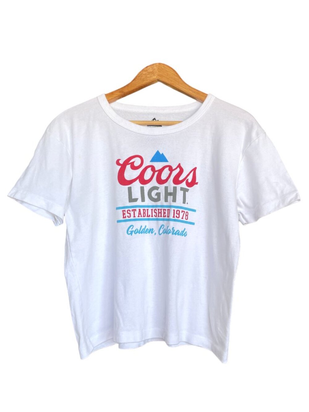Revolve Coors Light Logo Graphic Tee - 100% Cotton Baby Tee - Size XL
